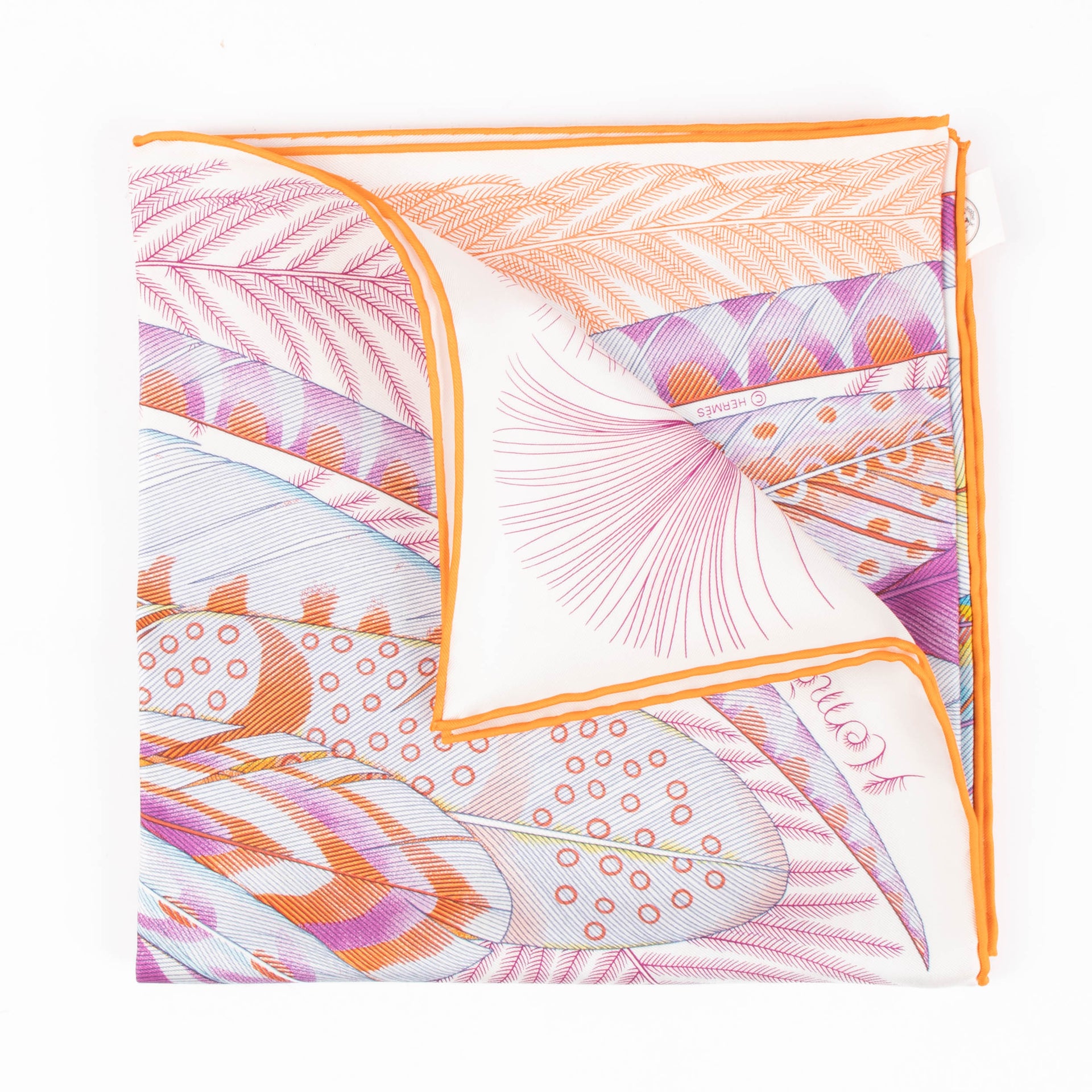 Hermes Plumes en Fête Silk 90 Scarf
