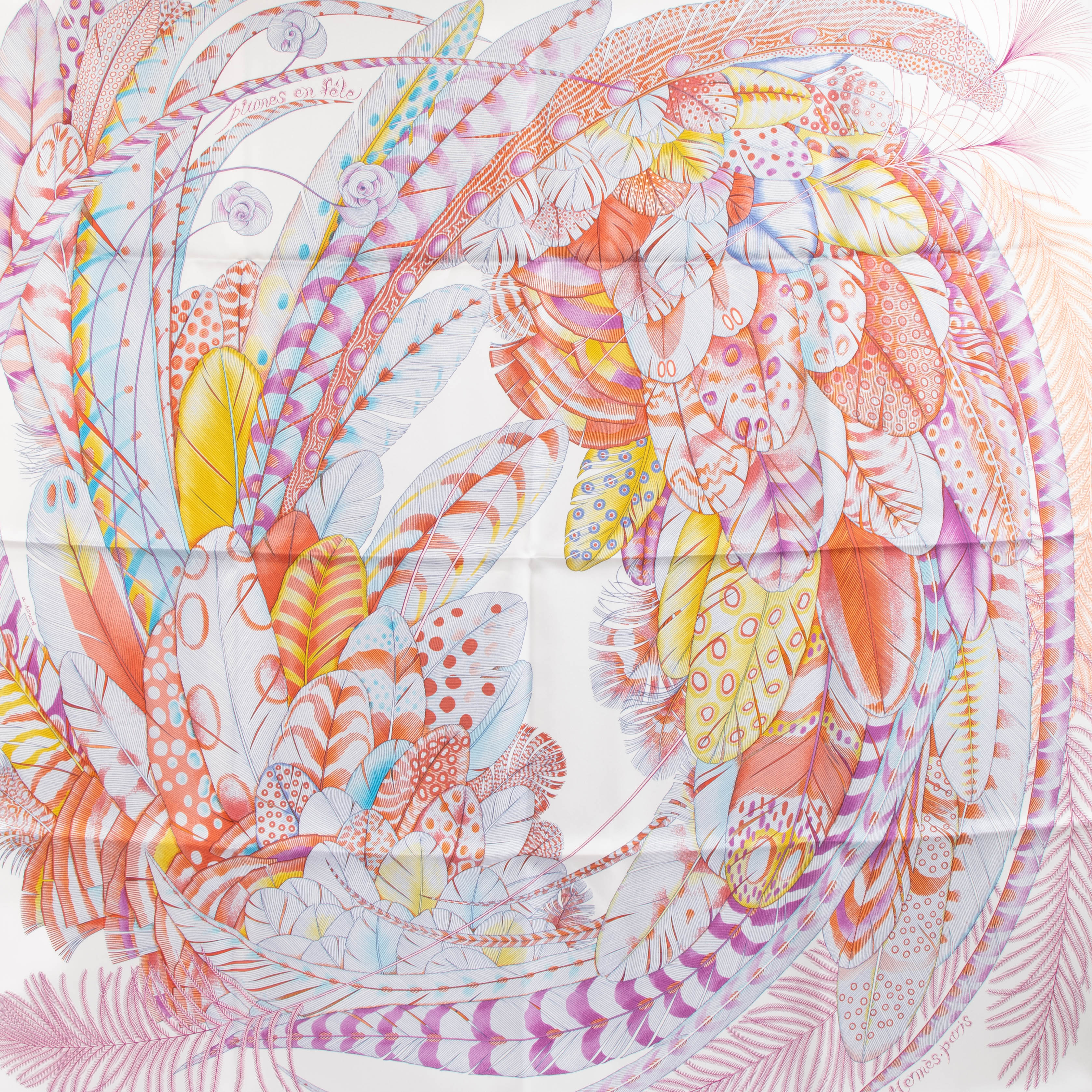 Hermes Plumes en Fête Silk 90 Scarf – Labellov