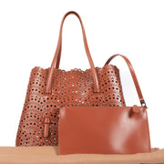 Alaïa Caramel Le Mina 32 Vienne Wave Tote Bag