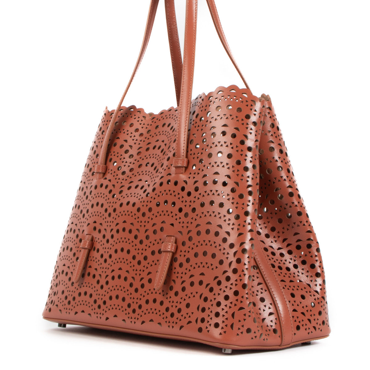 Alaïa Caramel Le Mina 32 Vienne Wave Tote Bag
