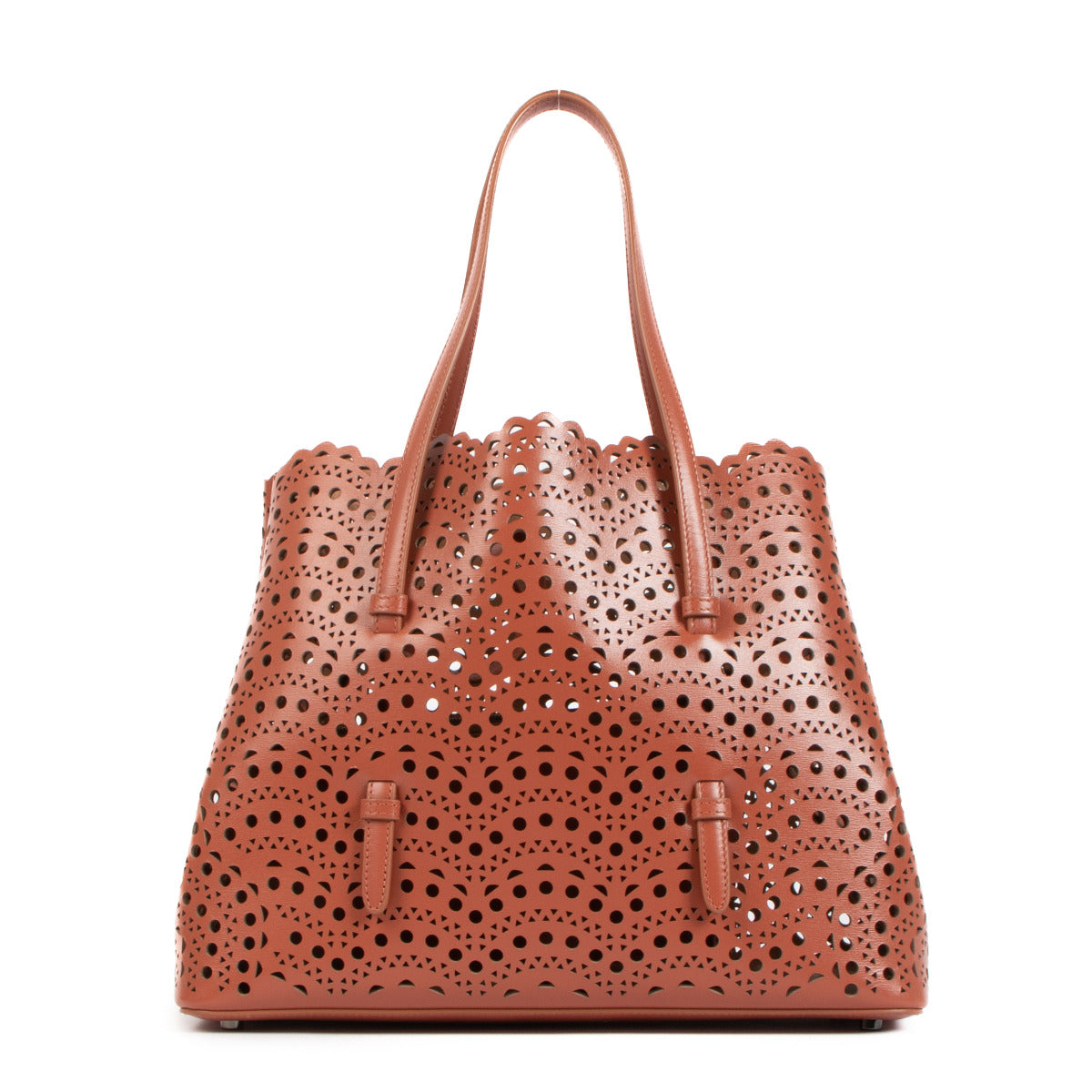 Alaïa Caramel Le Mina 32 Vienne Wave Tote Bag