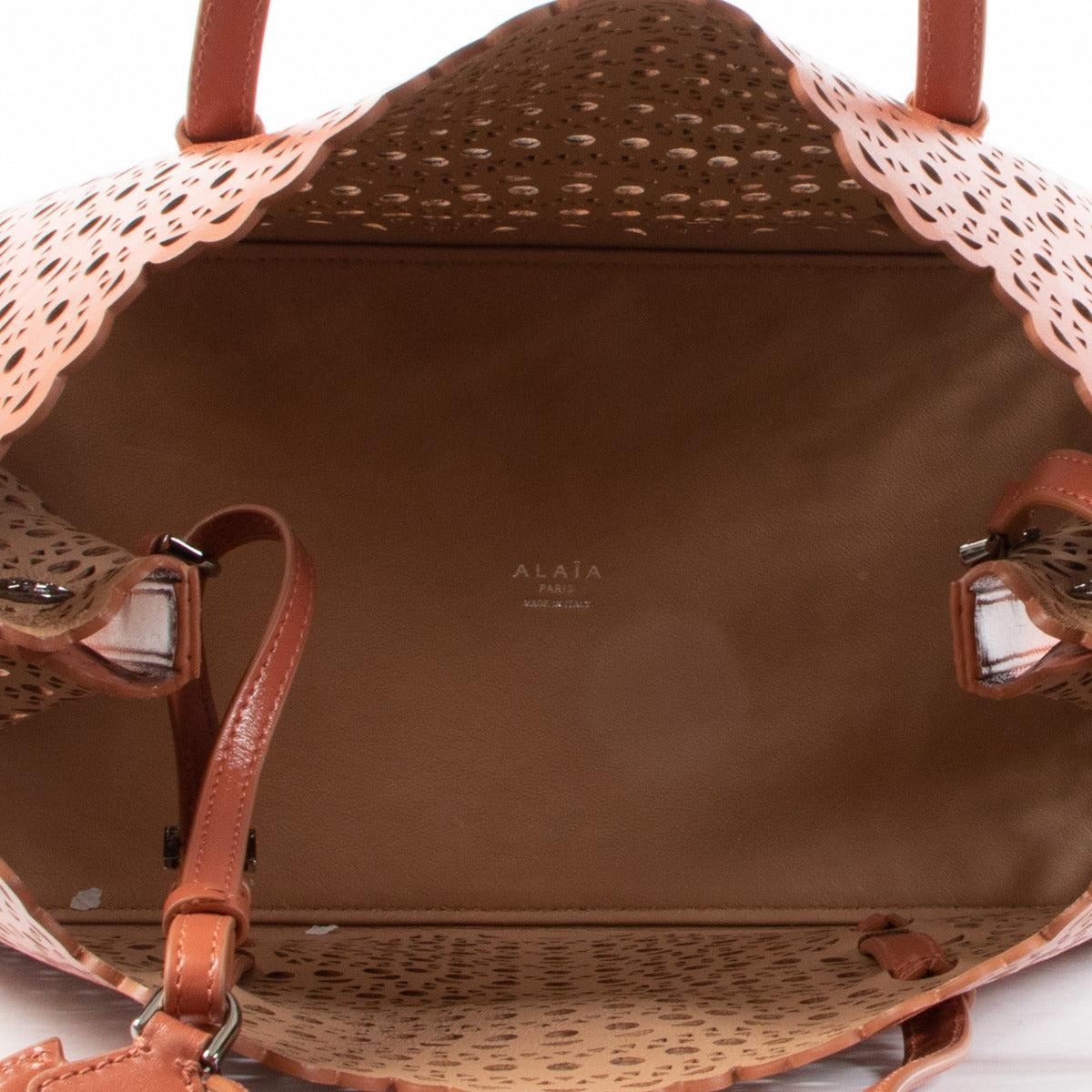 Alaïa Caramel Le Mina 32 Vienne Wave Tote Bag