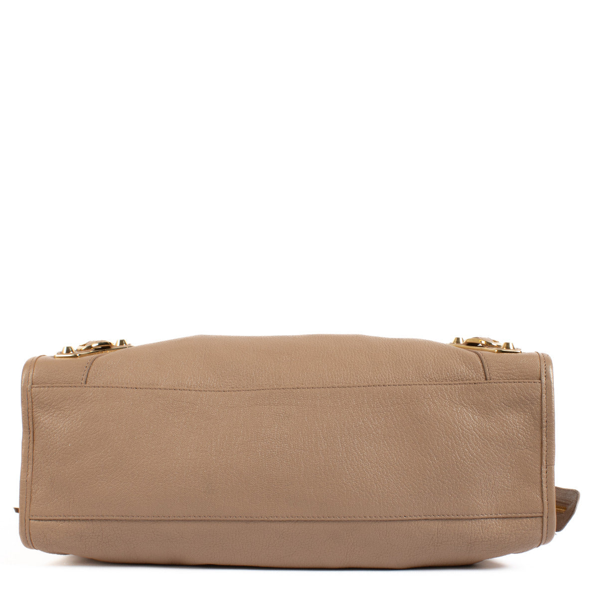 Balenciaga Gold Metallic Edge Rose Des Sables City Bag