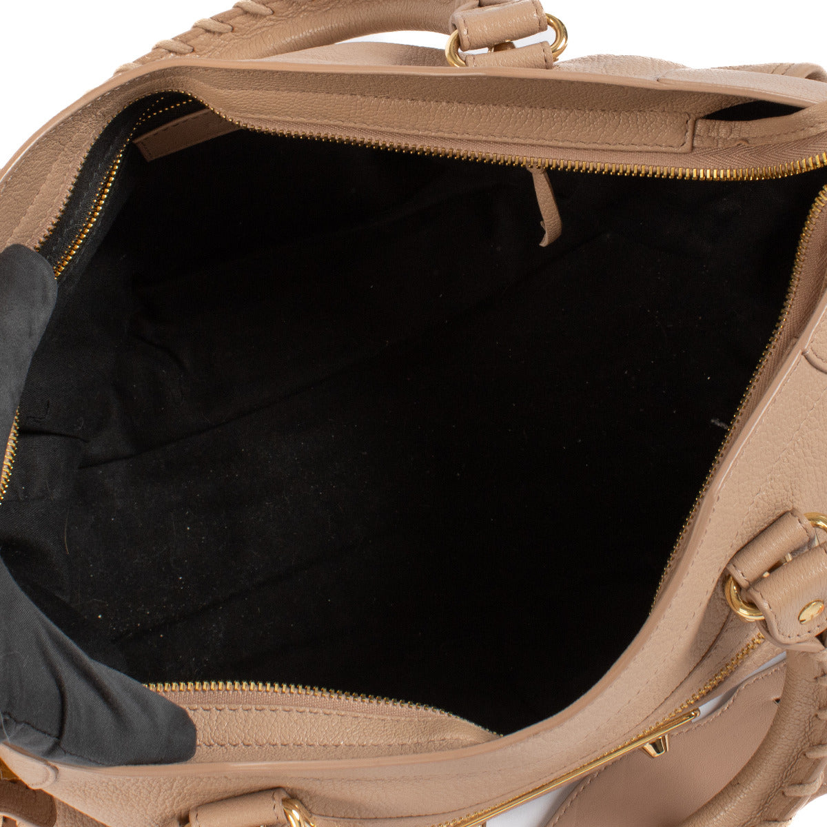 Balenciaga Gold Metallic Edge Rose Des Sables City Bag