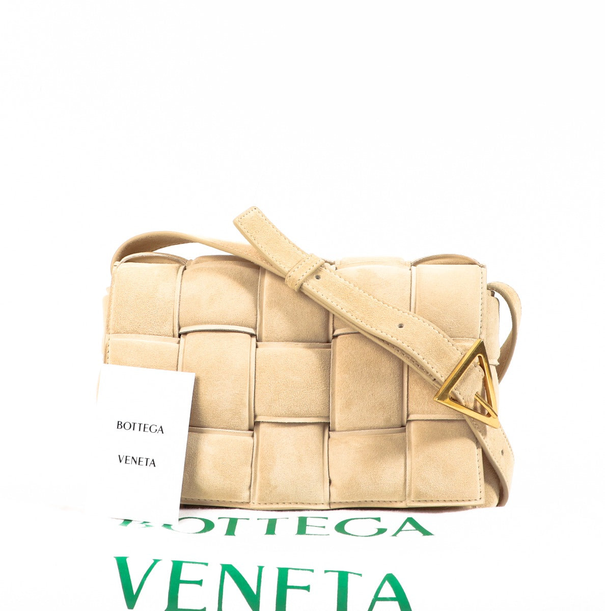 Bottega Veneta Porridge Padded Cassette Suede Bag