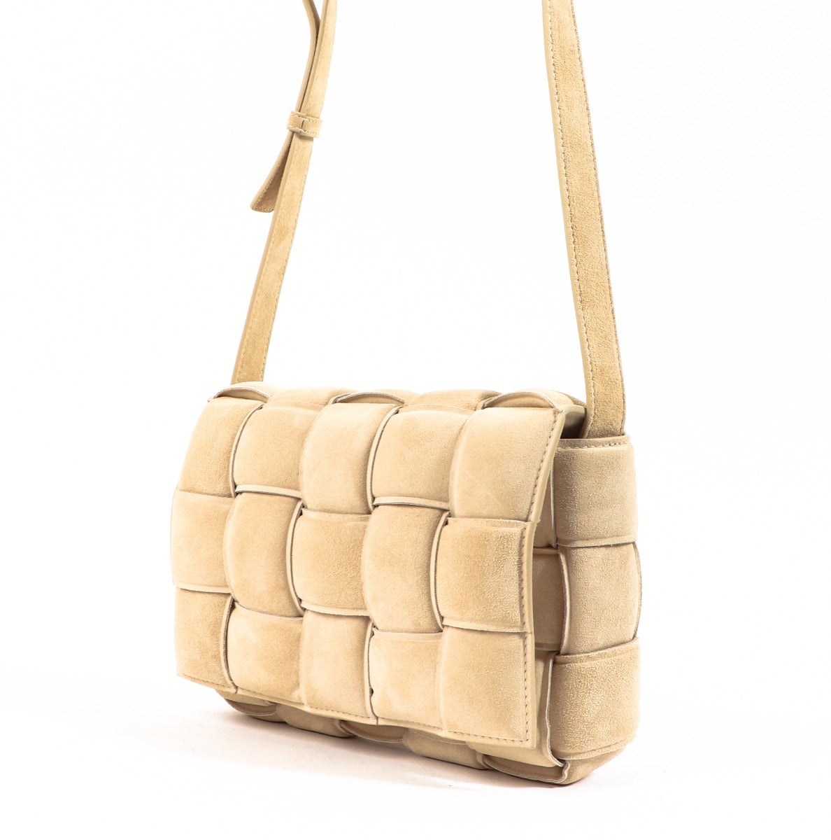 Bottega Veneta Porridge Padded Cassette Suede Bag