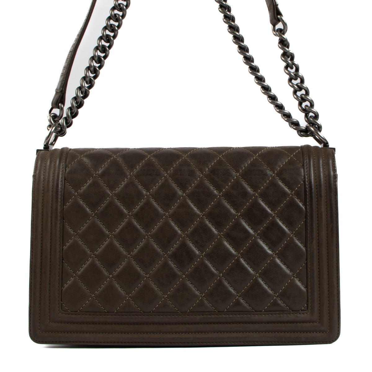 shop 100% authentic second hand Chanel Brown Large Boy Bag on Labellov.com