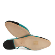 Shop authentic second hand Chanel Green Leather Slingbacks Flats - Size 38.5 on Labellov.com