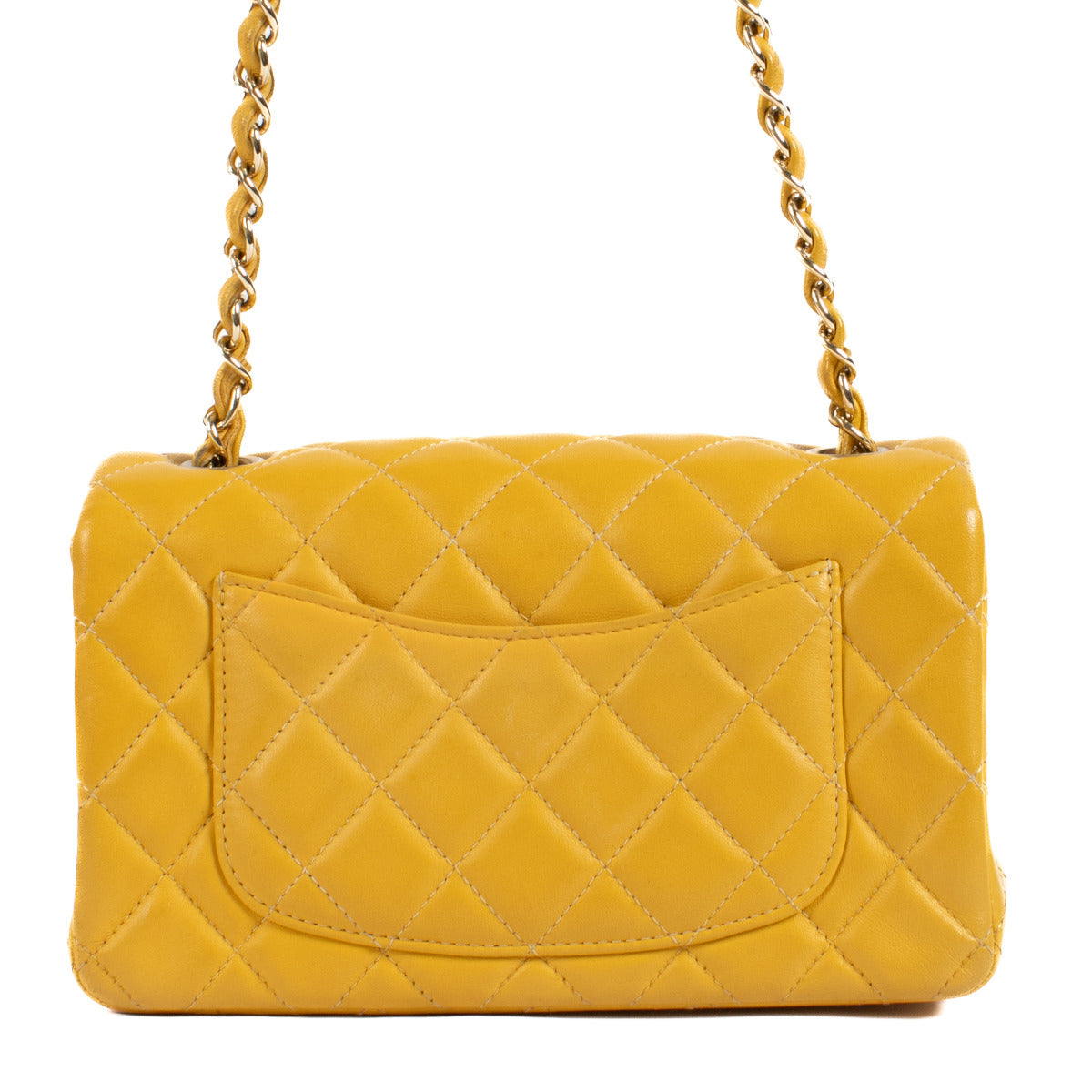 Sac Chanel mini classique neuf jaune tournesol