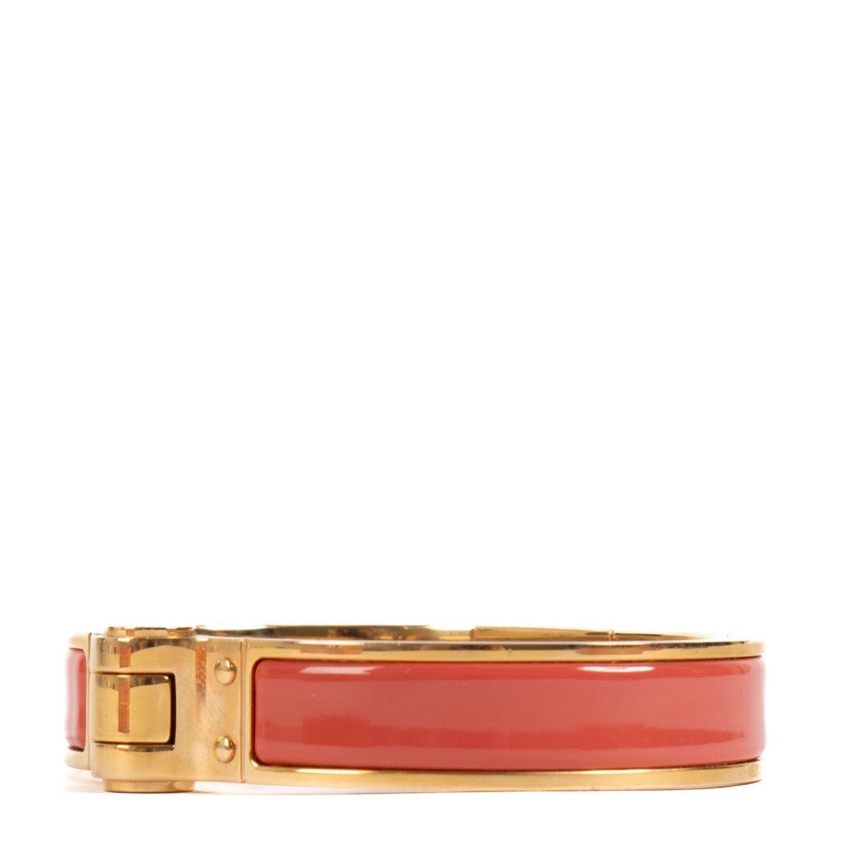 shop 100% authentic second hand Hermès Rouge Corail Charnière Bracelet