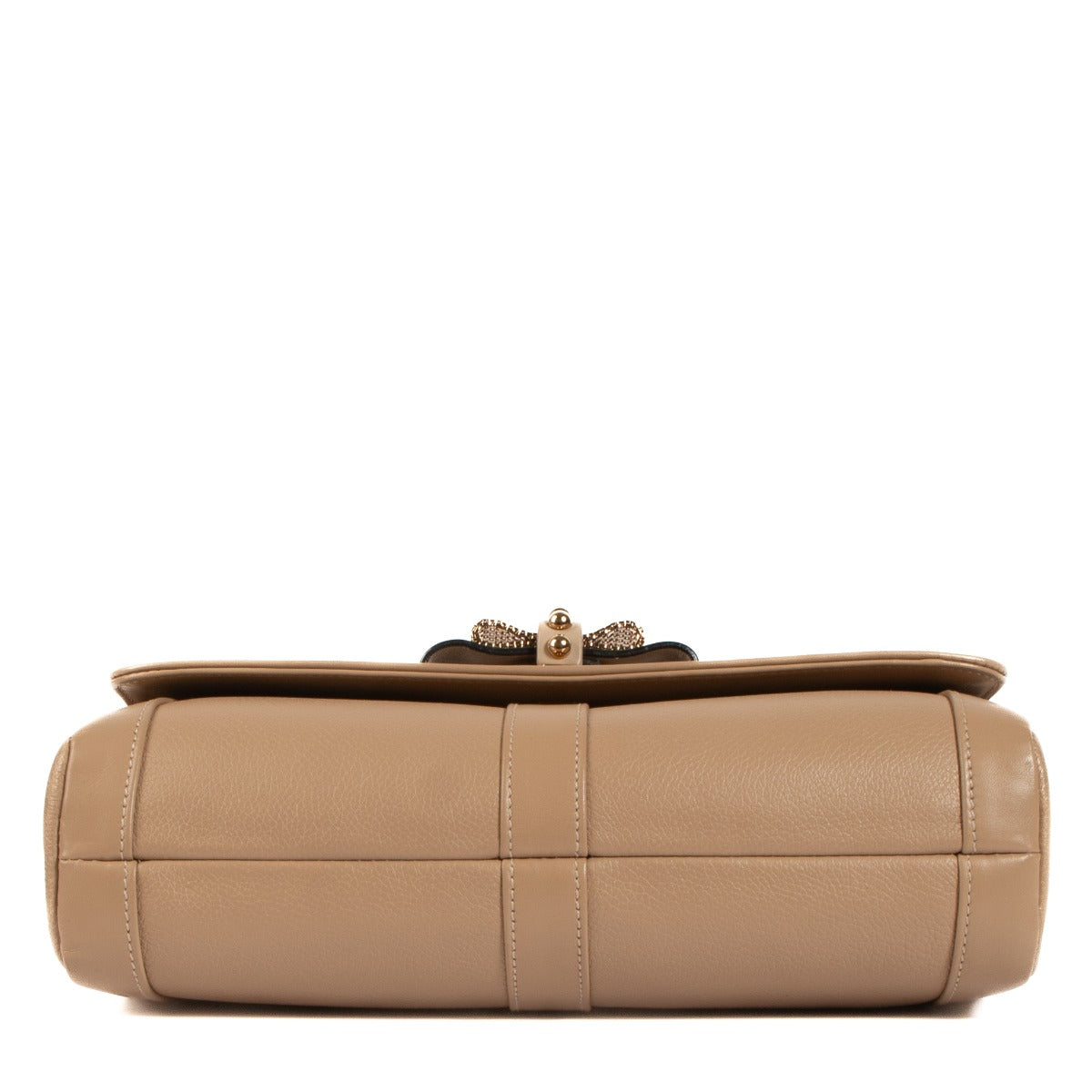 Shop authentic second hand Christian Louboutin Nude Leather Sweet Charity Calf Gaia Small Crossbody on Labellov.com