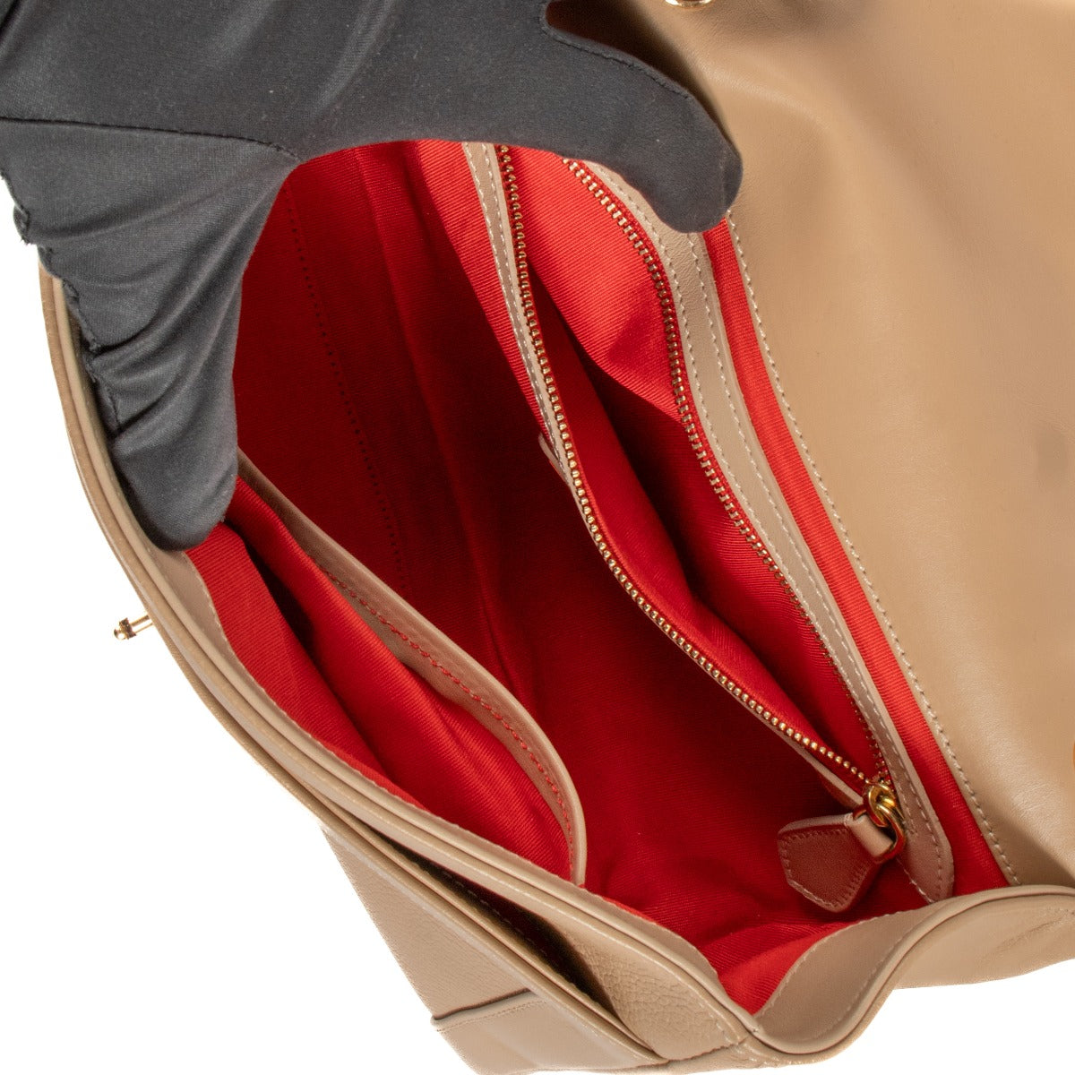 Shop authentic second hand Christian Louboutin Nude Leather Sweet Charity Calf Gaia Small Crossbody on Labellov.com