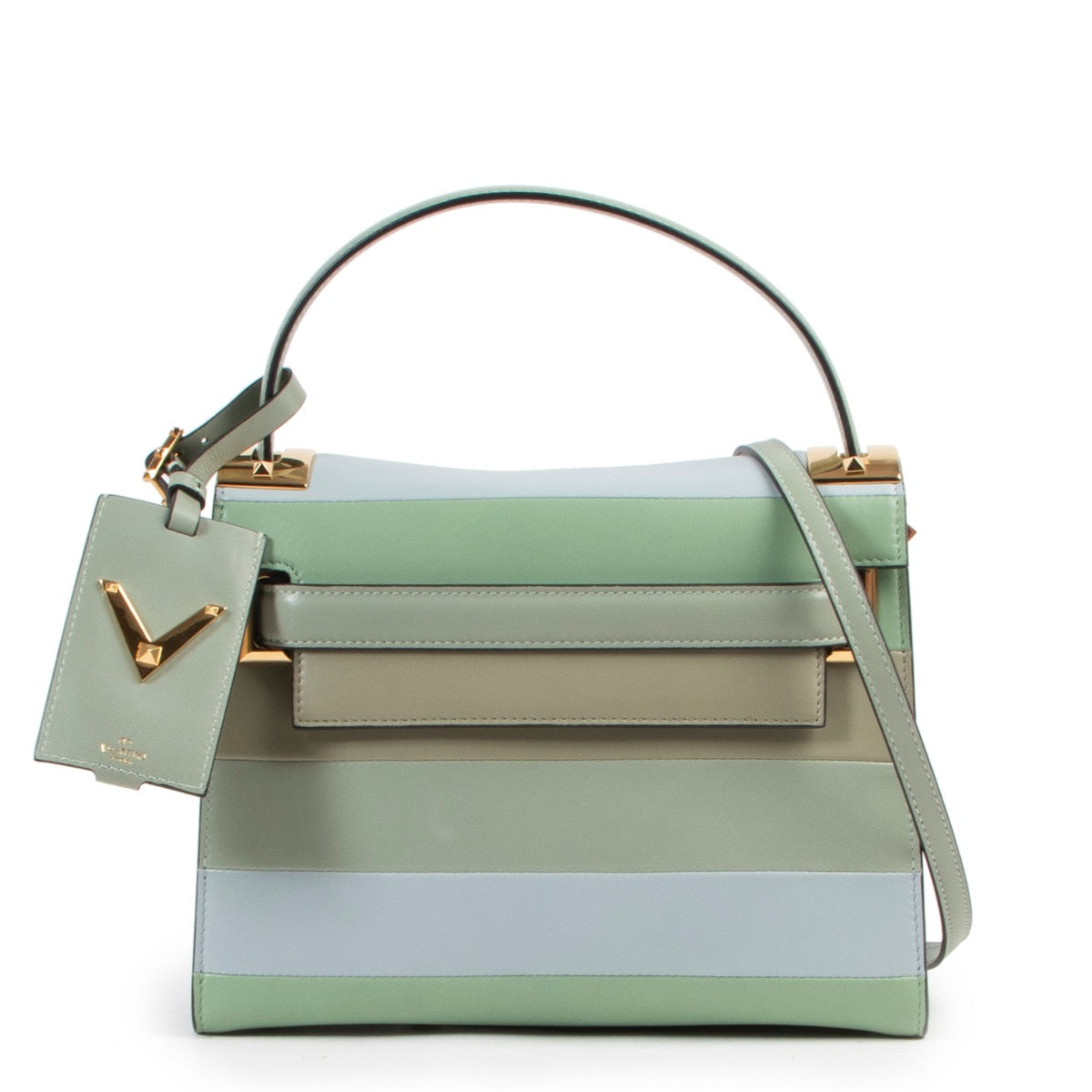 Achetez en ligne en toute sécurité un sac à bandoulière d'occasion Valentino vert multicolore My Rockstud au bon prix.