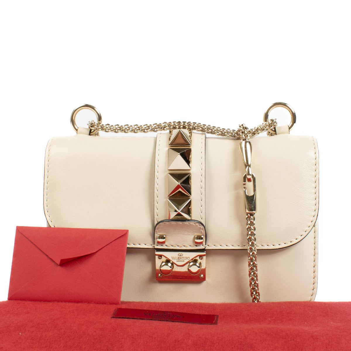 Shop 100% authentic secondhand Valentino Garavani Cream Rockstud Crossbody on Labellov.com