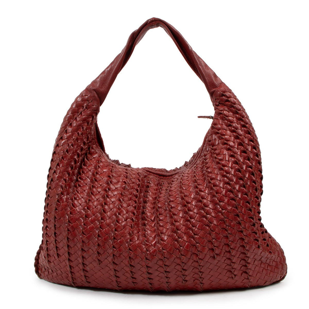 Bottega Veneta Red Intrecciato Large Hobo Bag