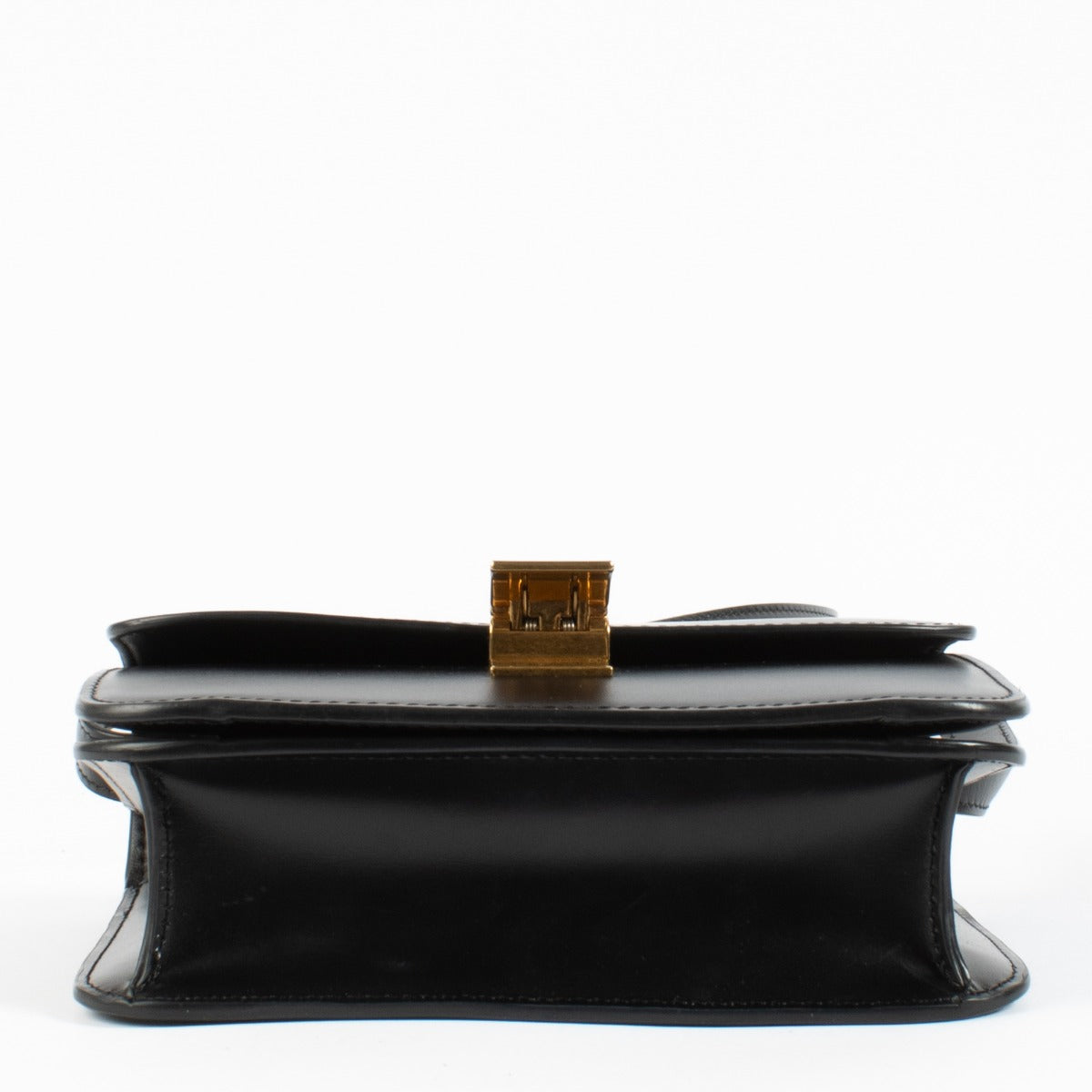 Celine Black Shiny Calfskin Teen Classic Box Bag