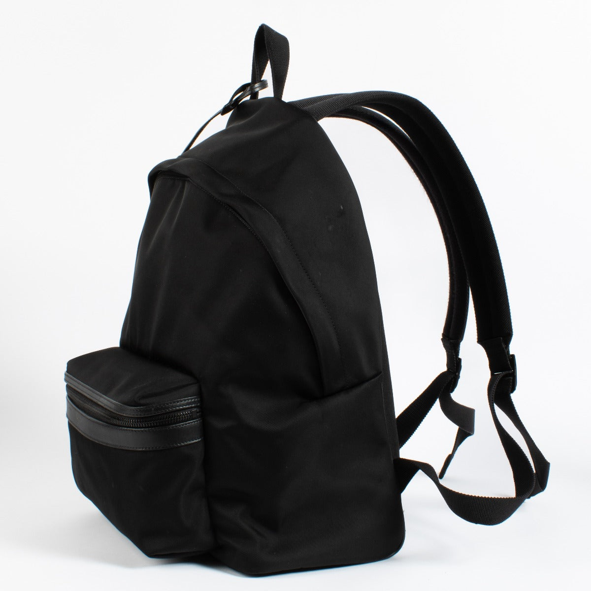 Saint Laurent Black ECONYL/Leather City Backpack