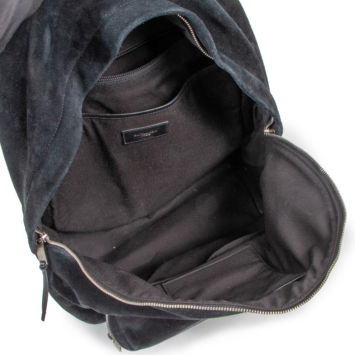 Saint Laurent Black Suede City Backpack