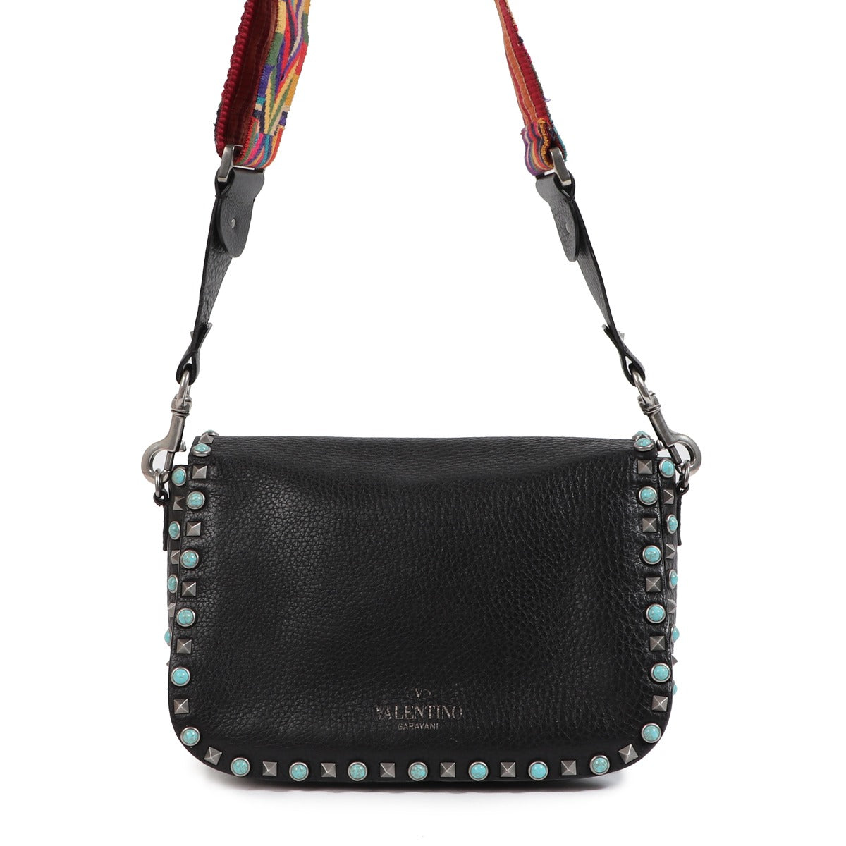 Sac à bandoulière noir Rockstud Rolling Valentino Garavani