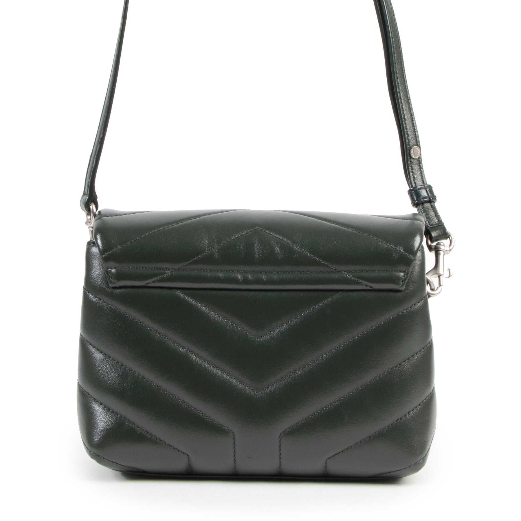 Authentic secondhand Saint Laurent Dark Green Loulou Toy Bag