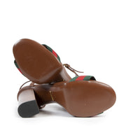 Authentique seconde-main vintage Gucci Web Block Heel Sandals - Size 38 achète en ligne webshop LabelLOV