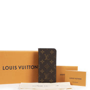 Authentic secondhand Louis Vuitton Folio Monogram iPhone X Case designer accessories fashion luxury vintage webshop safe secure online shopping high end brands