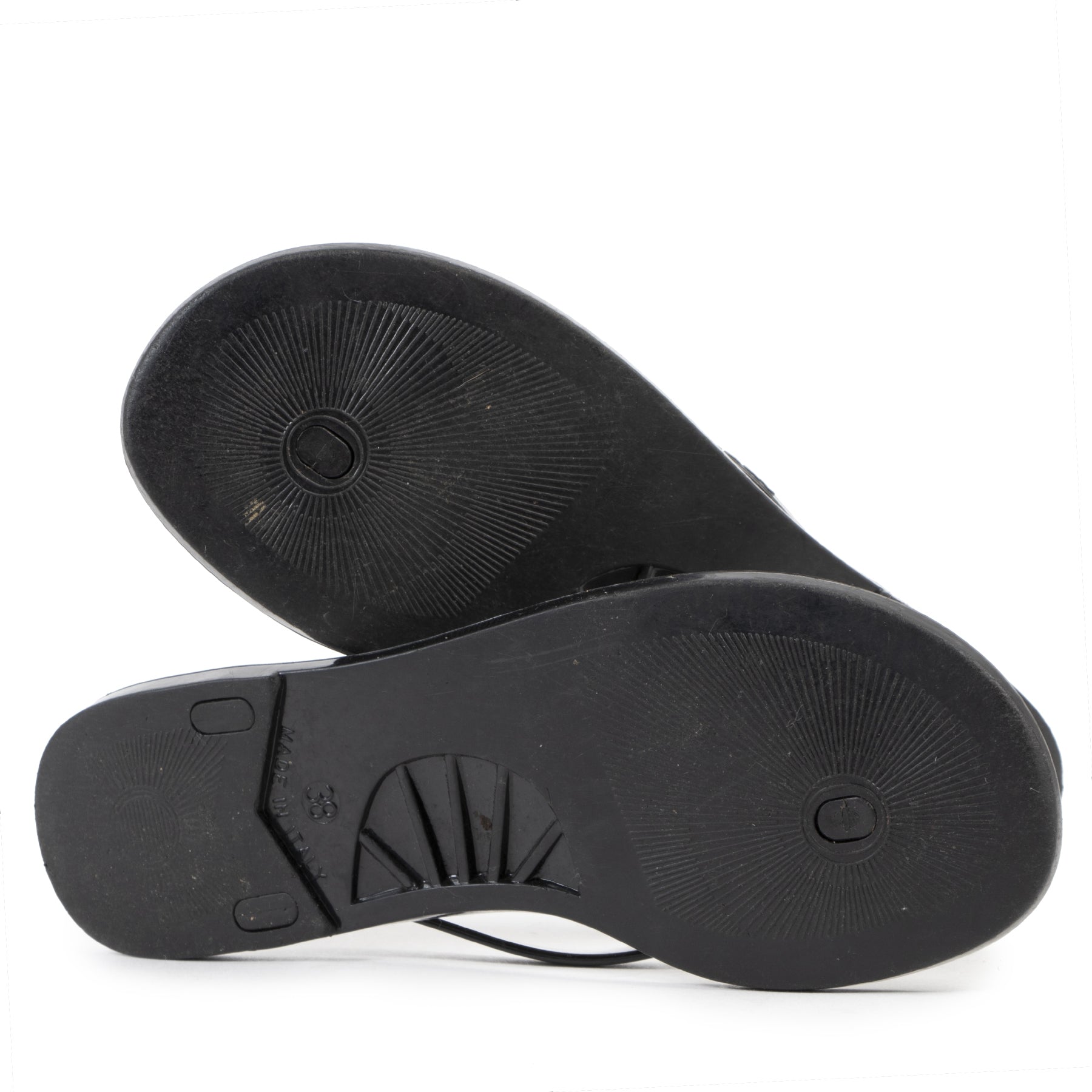 Authentic secondhand Burberry Check Jelly Flip Flop Sandals - Size 38 designer shoes fashion luxury vintage webshop safe secure online shopping high end brands