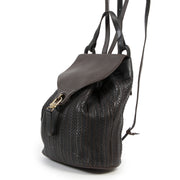 Delvaux Toile de Cuir Brown and Black Backpack