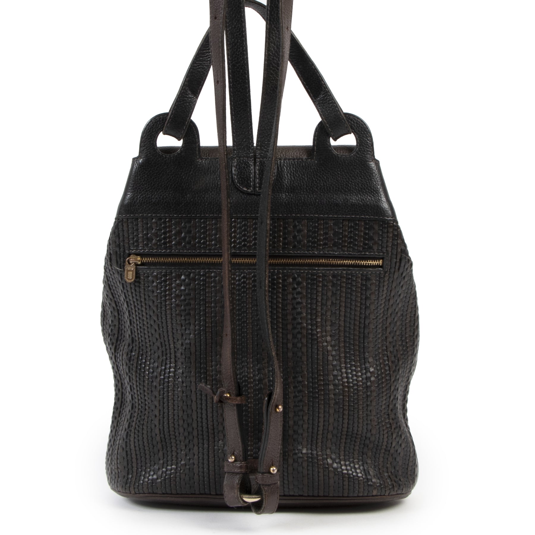Delvaux Toile de Cuir Brown and Black Backpack te koop aan de beste prijs bij Labellov tweedehands luxe