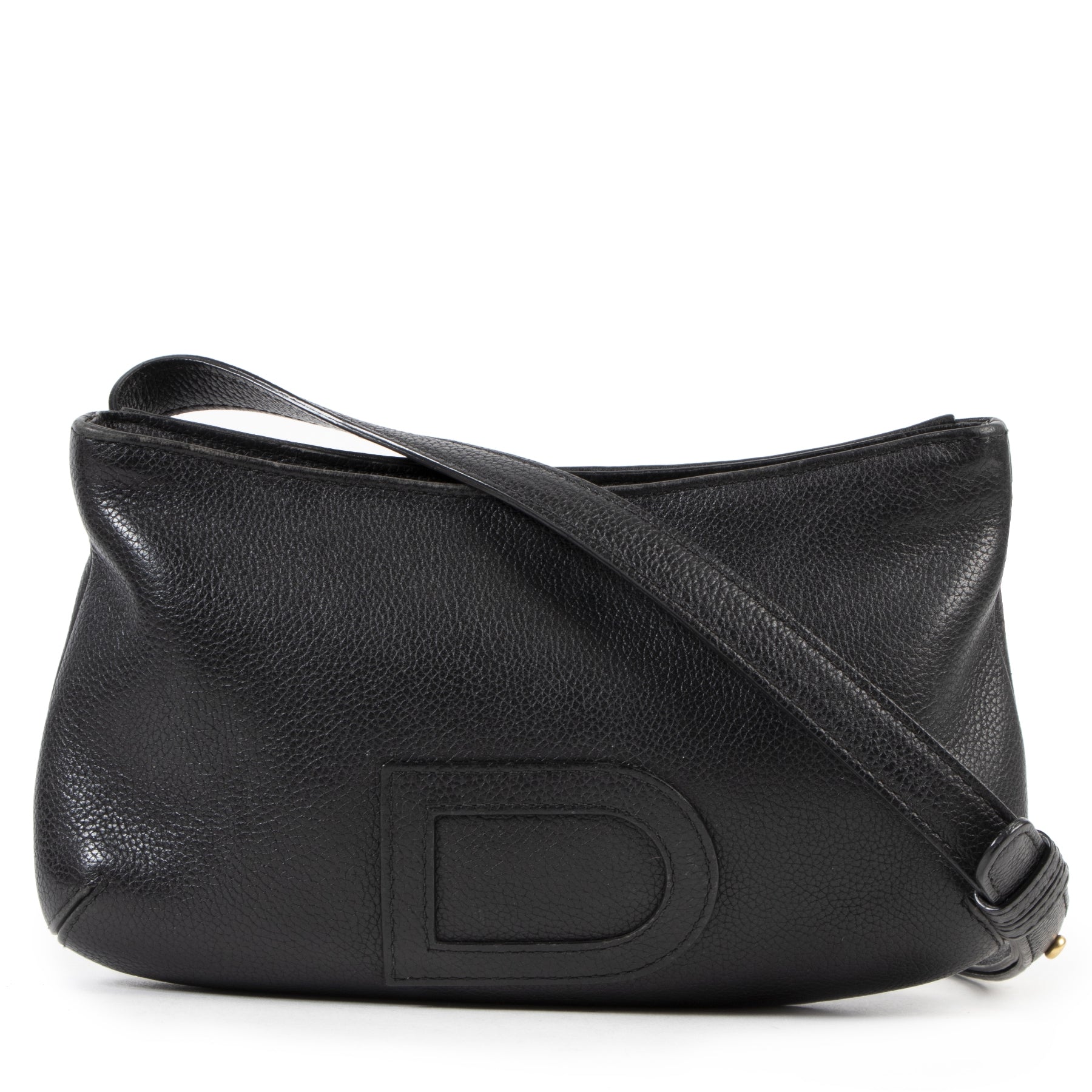 Authentieke Tweedehands Delvaux Black Louise Pochette Ceinture juiste prijs veilig online shoppen luxe merken webshop winkelen Antwerpen België mode fashion