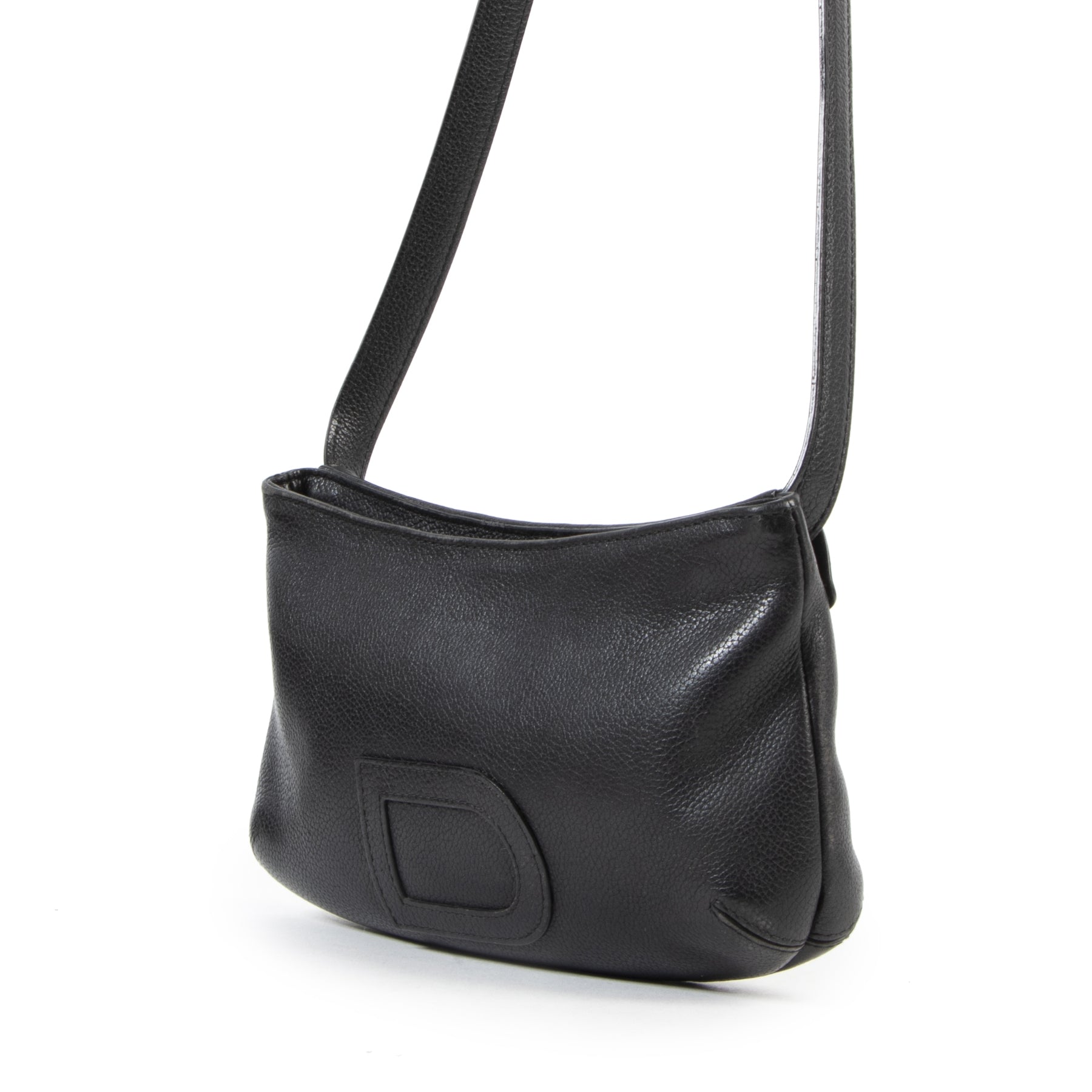 Authentieke Tweedehands Delvaux Black Louise Pochette Ceinture juiste prijs veilig online shoppen luxe merken webshop winkelen Antwerpen België mode fashion