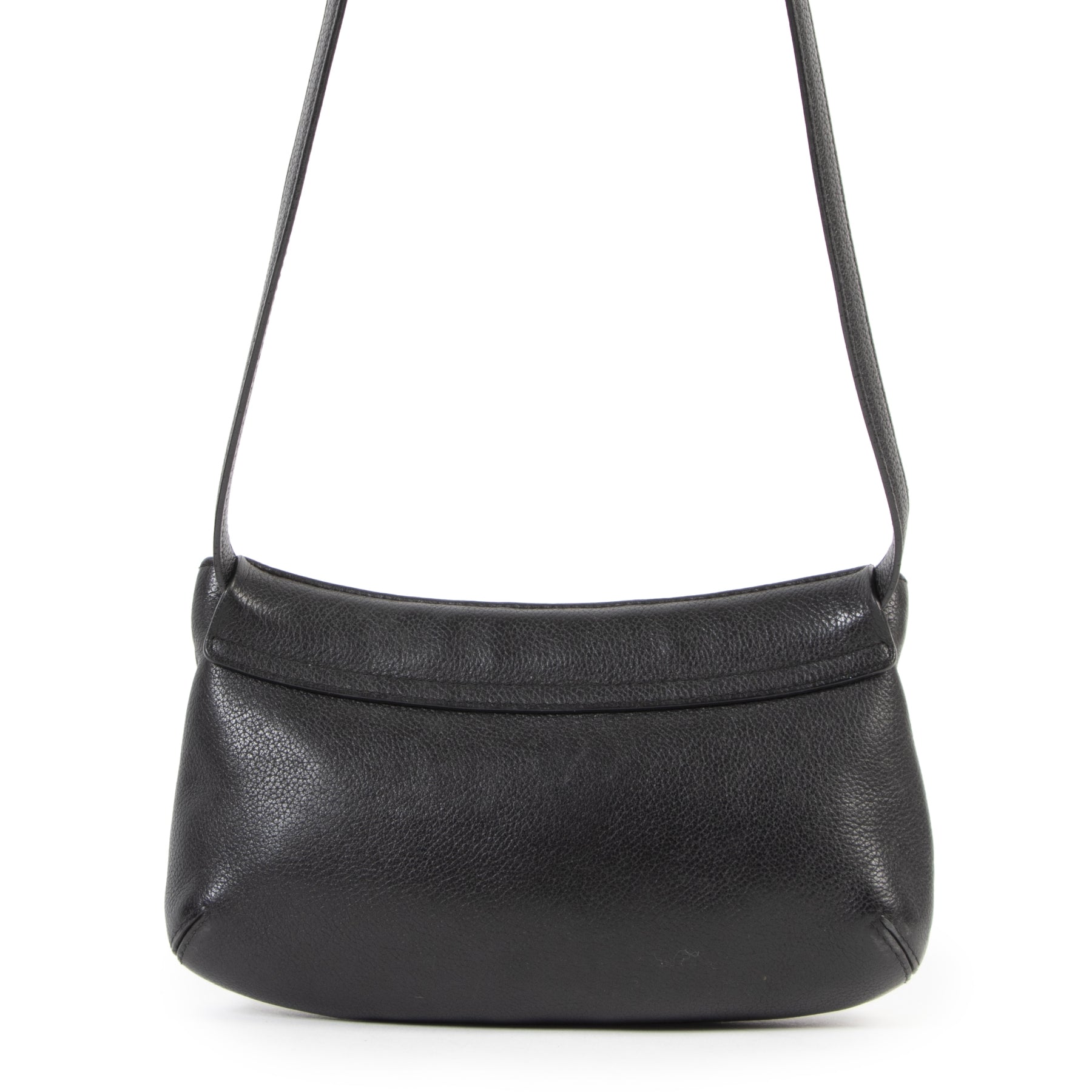 Authentic secondhand Delvaux Black Louise Pochette Ceinture designer bags fashion luxury vintage webshop safe secure online shopping