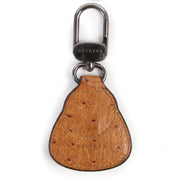 Delvaux Cognac Ostrich Key Chain