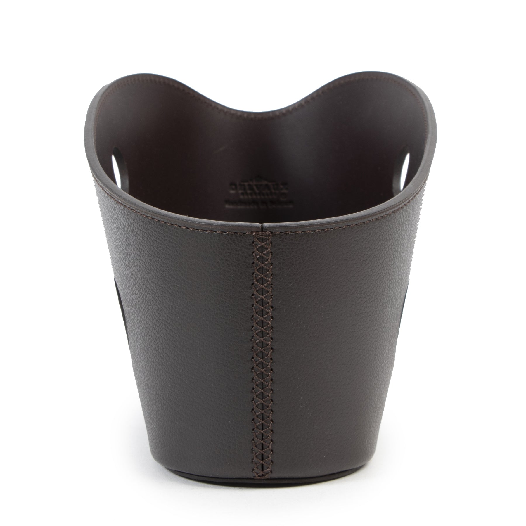 Delvaux Brown Leather Wine Bottle Holder