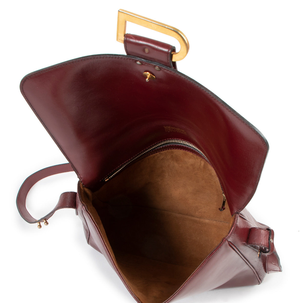 Delvaux Bordeaux Poirier Shoulder Bag
