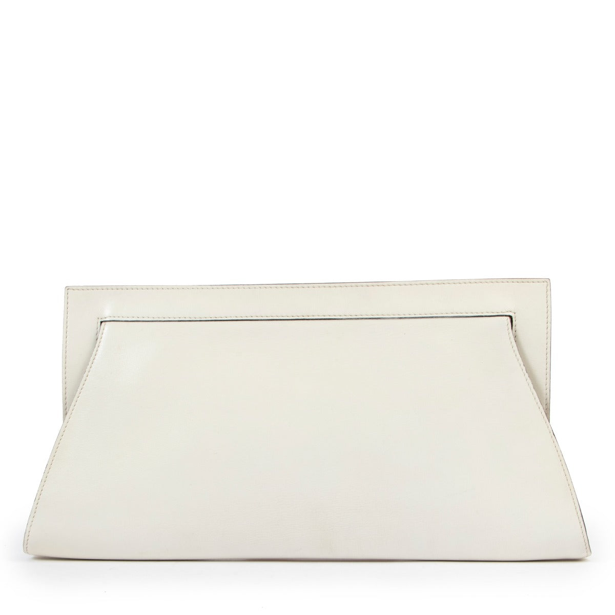 White leather Clutch from a designer brand now 2nd hand available