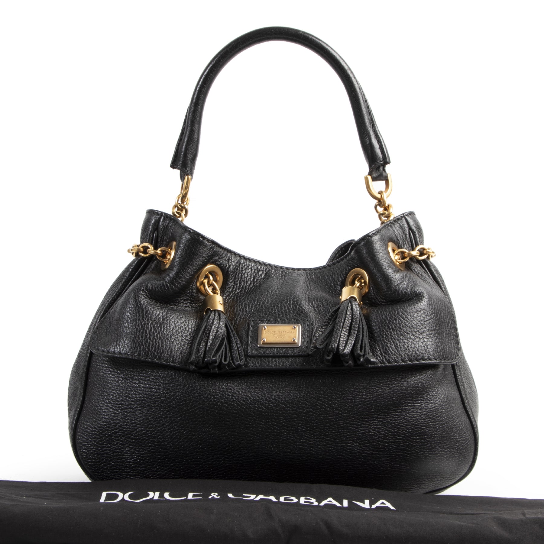 Authentic secondhand Dolce & Gabbana Black Shoulder Bag designer bags fashion luxury vintage webshop safe secure online shopping