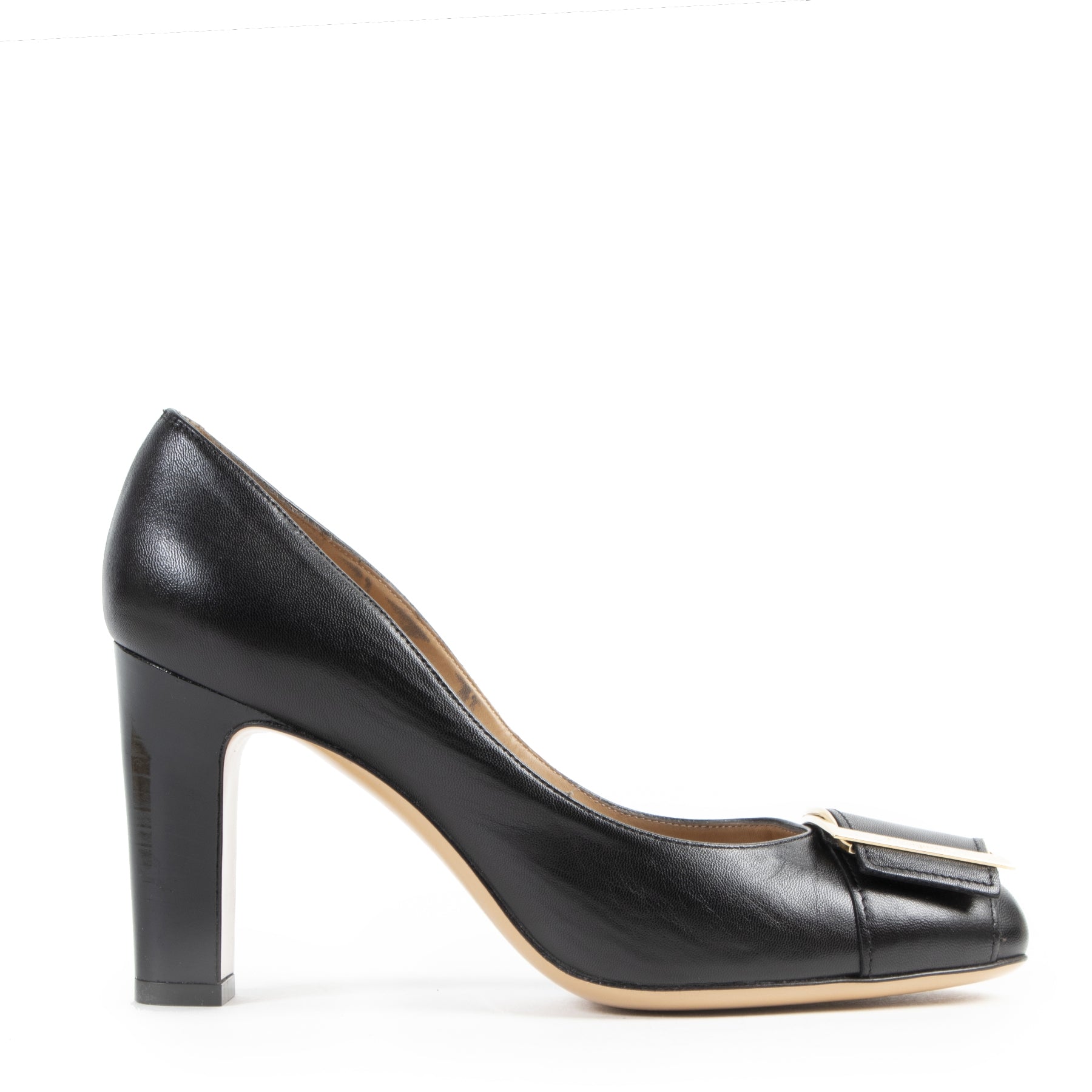 Authentieke Tweedehands Salvatore Ferragamo Black Heels - Size 36,5 juiste prijs veilig online shoppen luxe merken webshop winkelen Antwerpen België mode fashion