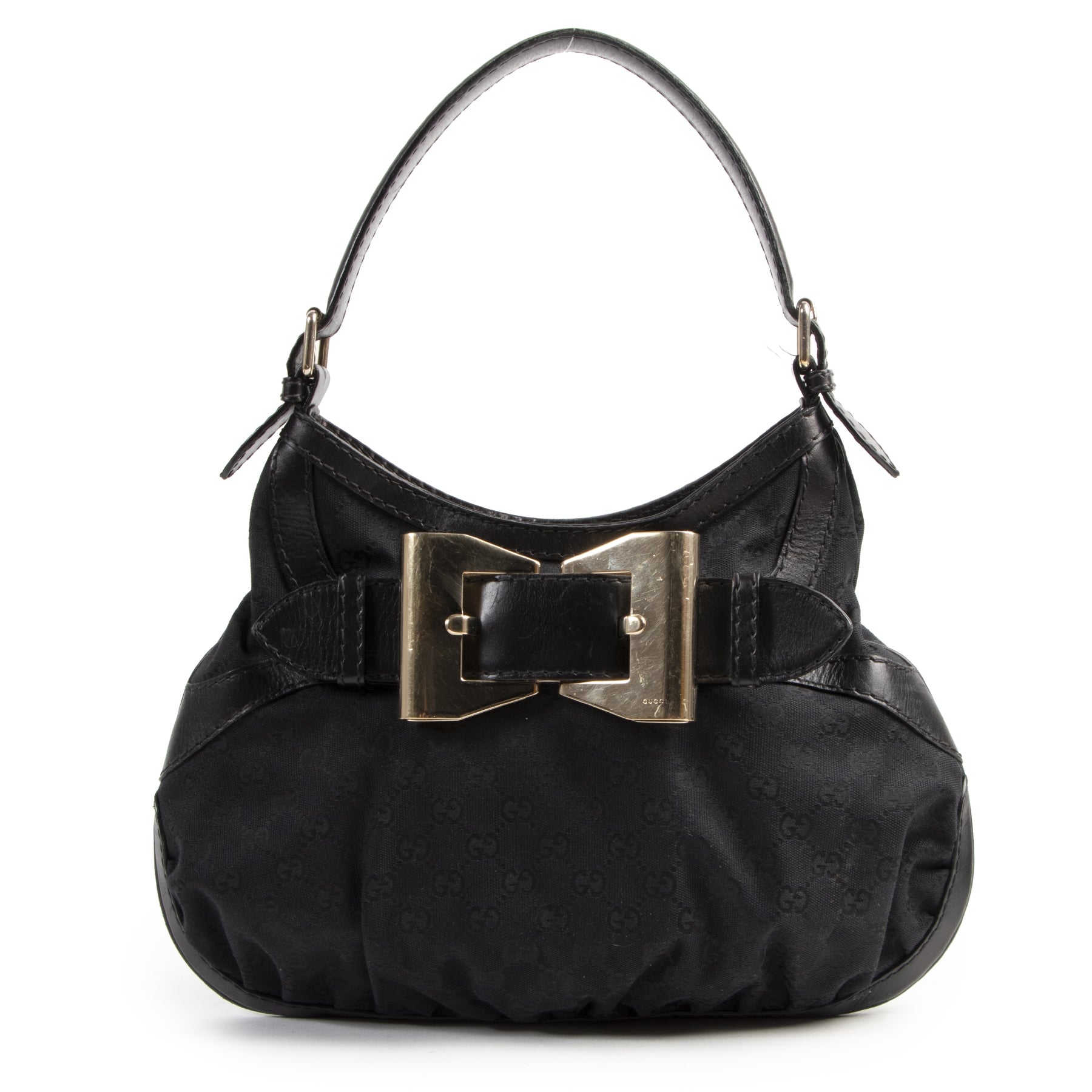 Authentic secondhand Gucci Black Queen Hobo Shoulder Bag designer bags fashion luxury vintage webshop safe secure online shopping