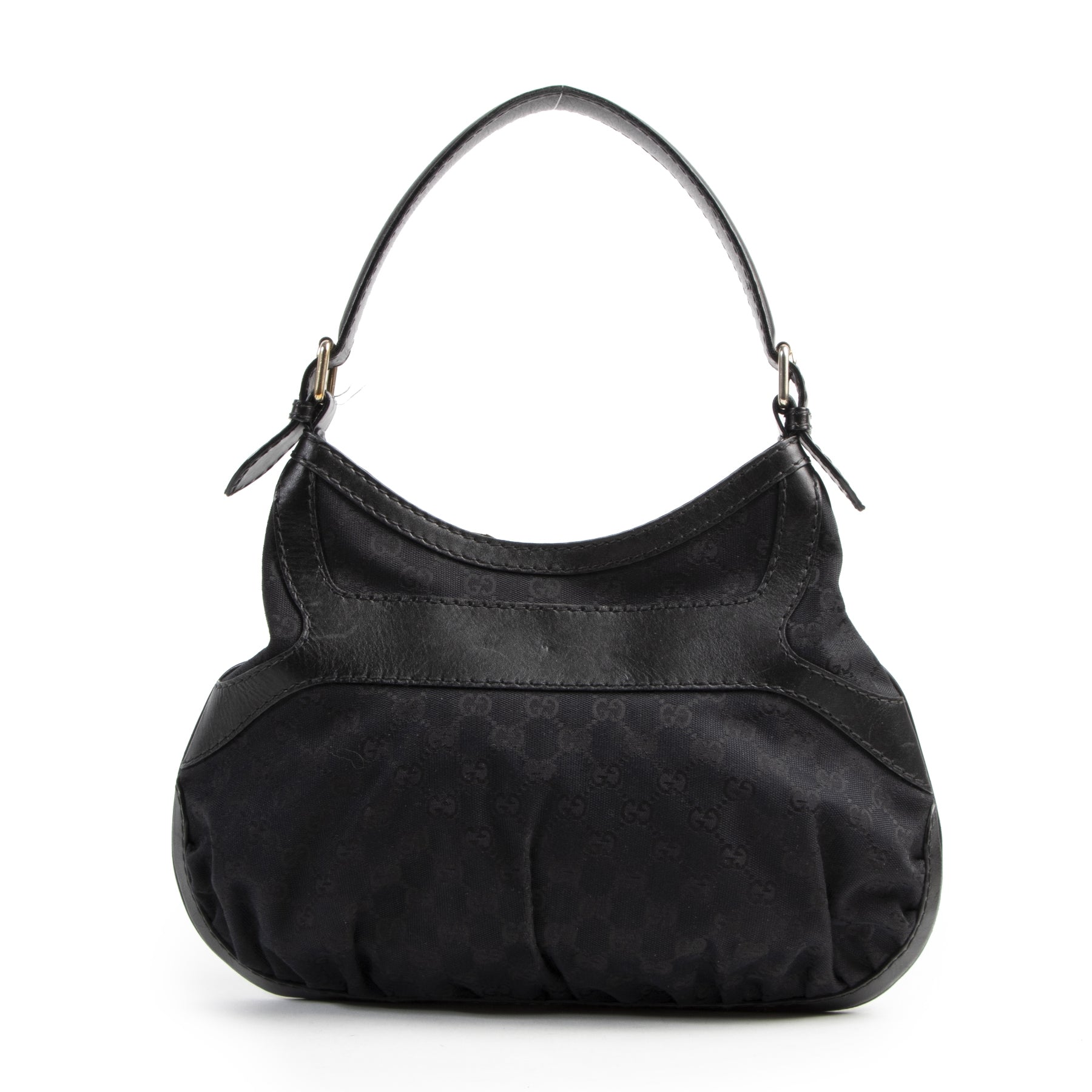 Authentieke Tweedehands Gucci Black Queen Hobo Shoulder Bag juiste prijs veilig online shoppen luxe merken webshop winkelen Antwerpen België mode fashion