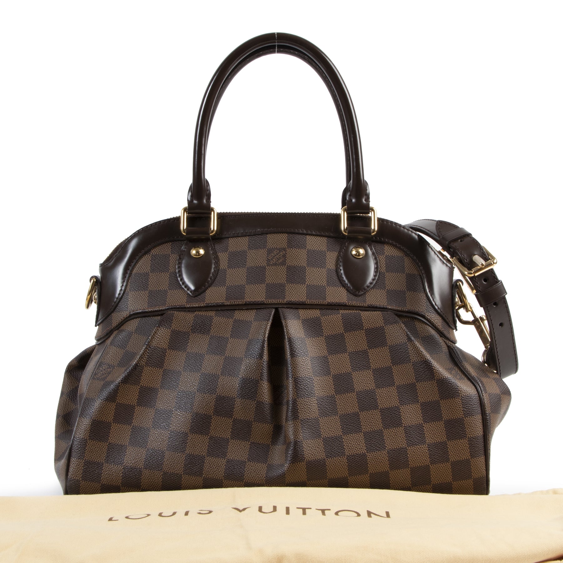 Authentic secondhand Louis Vuitton Damier Trevi Top Handle Bag designer bags fashion luxury vintage webshop safe secure online shopping