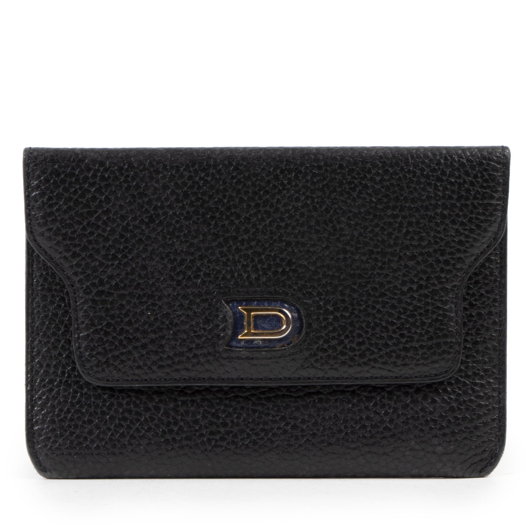 Authentic secondhand Delvaux Black Small Leather Wallet designer accessories fashion luxury vintage webshop safe secure online shopping