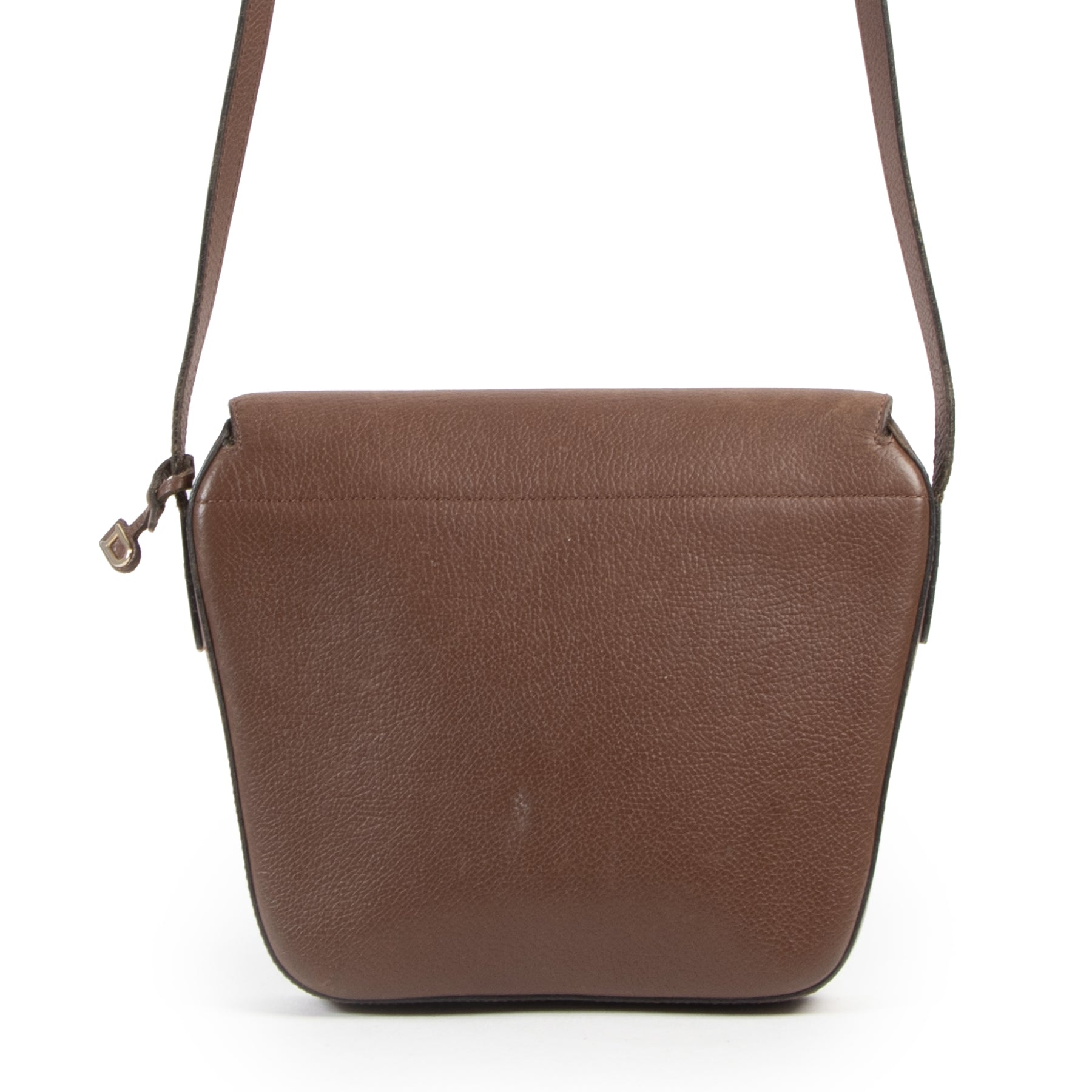 Authentic secondhand Delvaux Brown Square Crossbody Bag designer bags fashion luxury vintage webshop safe secure online shopping