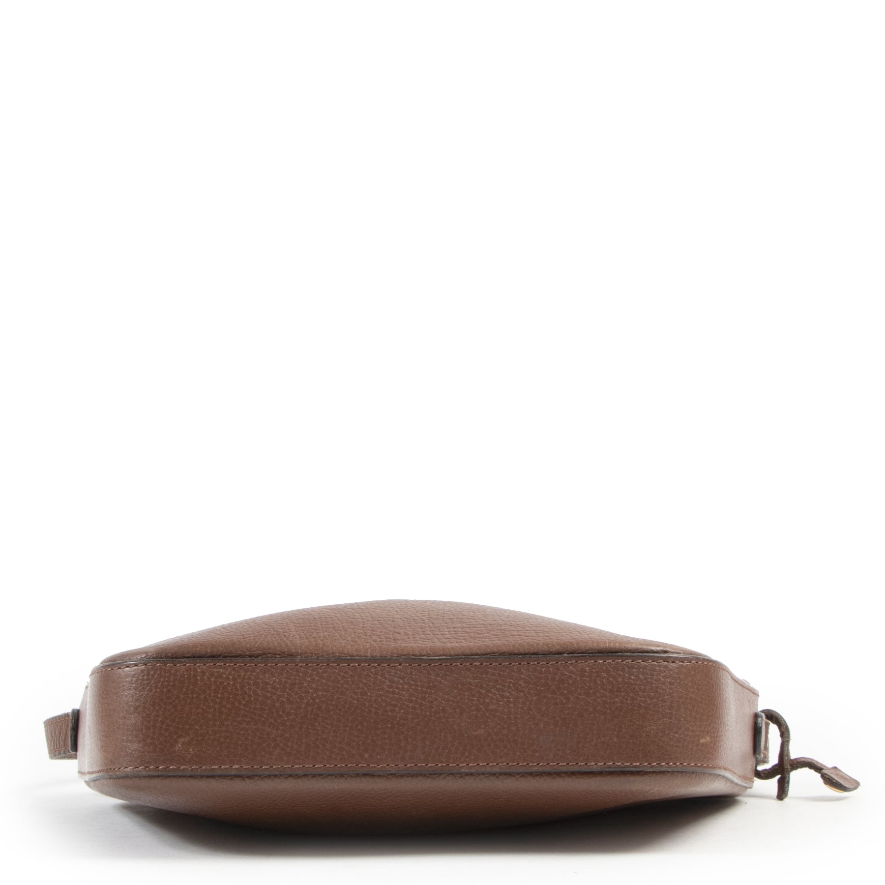 Authentieke Tweedehands Delvaux Brown Square Crossbody Bag juiste prijs veilig online shoppen luxe merken webshop winkelen Antwerpen België mode fashion
