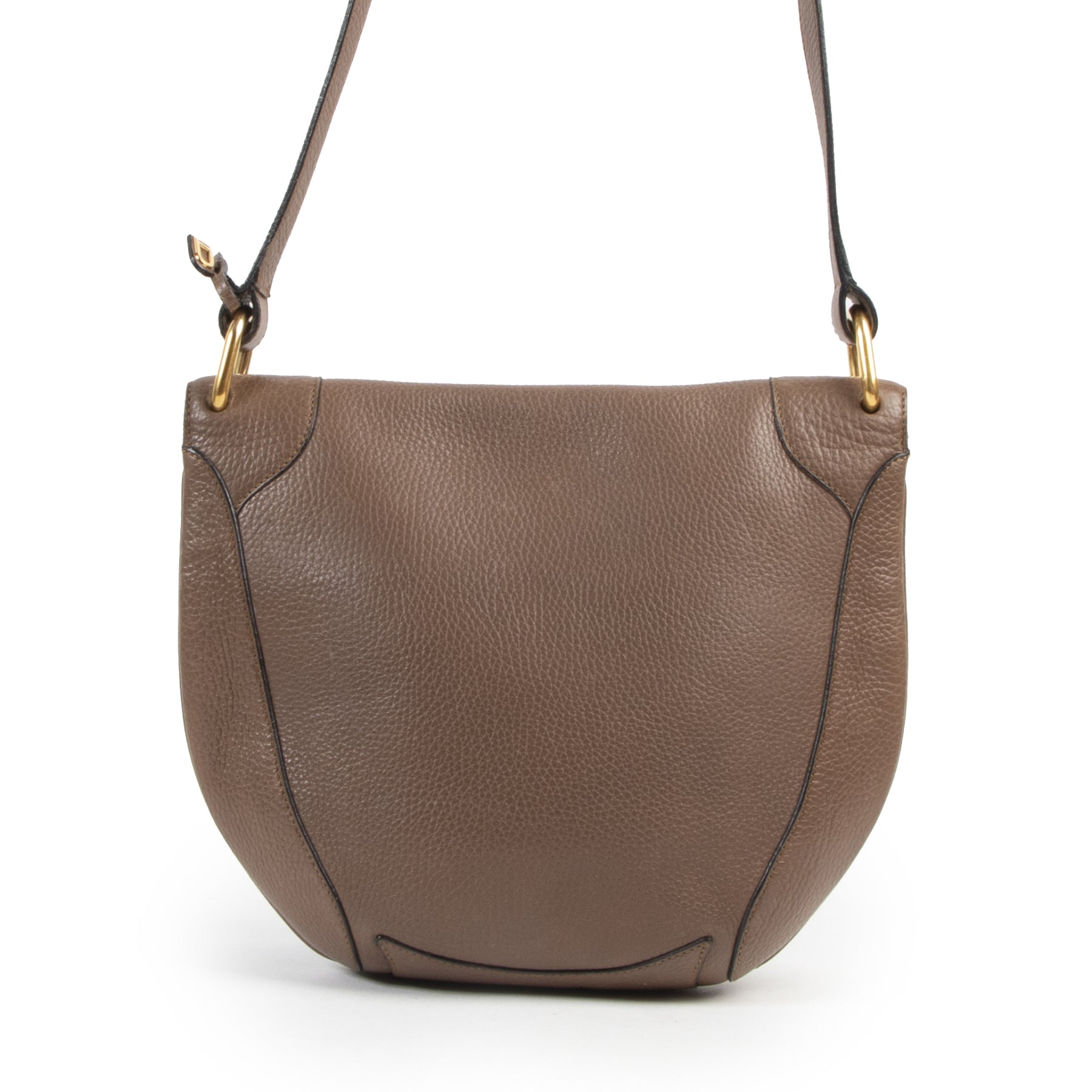 We buy and sell your authentic designer Delvaux Taupe Shoulder Bag