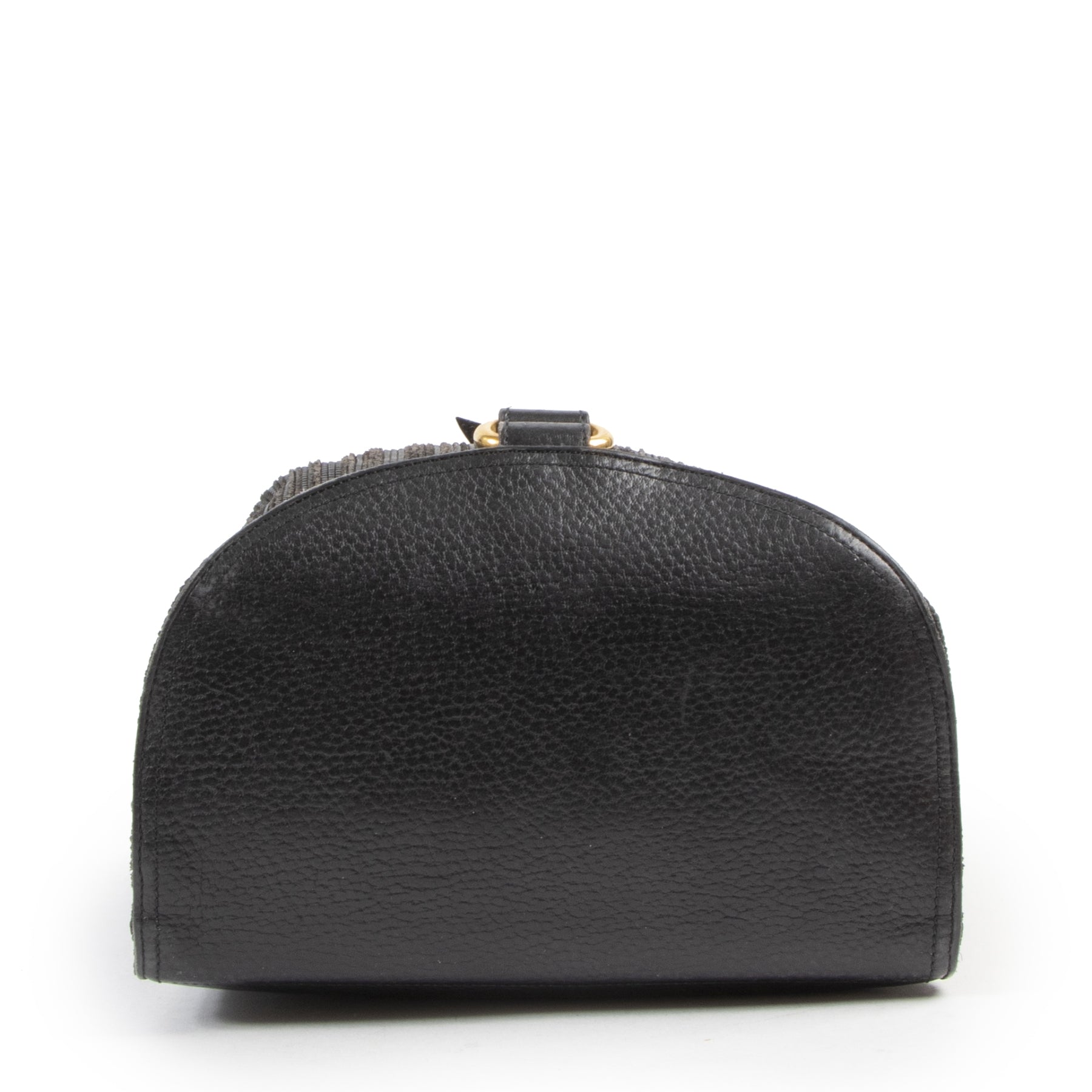 Authentic secondhand Delvaux Black Toile de Cuir Crossbody Bag designer bags fashion luxury vintage webshop safe seucre online shopping