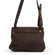 Delvaux Relais Brown Nubuck Shoulder Bag