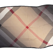 Burberry Black And Beige Check Silk Scarf