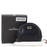 Delvaux Black Leather Coin Purse