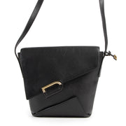 Delvaux Black Leather D Crossbody Bag